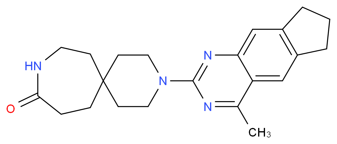3-(4-methyl-7,8-dihydro-6H-cyclopenta[g]quinazolin-2-yl)-3,9-diazaspiro[5.6]dodecan-10-one_Molecular_structure_CAS_)