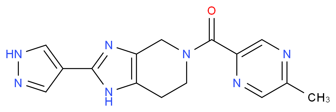 5-[(5-methylpyrazin-2-yl)carbonyl]-2-(1H-pyrazol-4-yl)-4,5,6,7-tetrahydro-1H-imidazo[4,5-c]pyridine_Molecular_structure_CAS_)