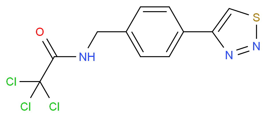 2,2,2-trichloro-N-[4-(1,2,3-thiadiazol-4-yl)benzyl]acetamide_Molecular_structure_CAS_)
