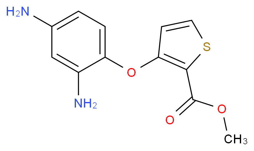 Methyl 3-(2,4-diaminophenoxy)-2-thiophenecarboxylate_Molecular_structure_CAS_104636-77-3)