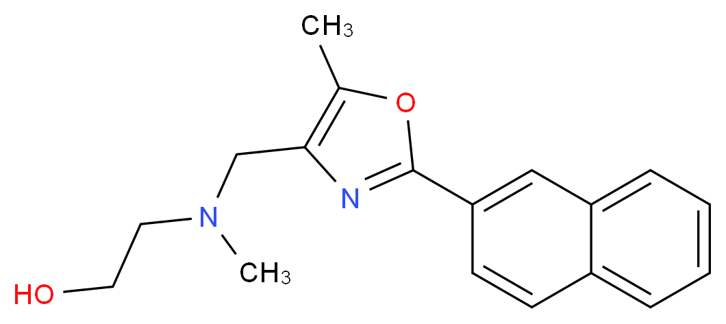 2-(methyl{[5-methyl-2-(2-naphthyl)-1,3-oxazol-4-yl]methyl}amino)ethanol_Molecular_structure_CAS_)