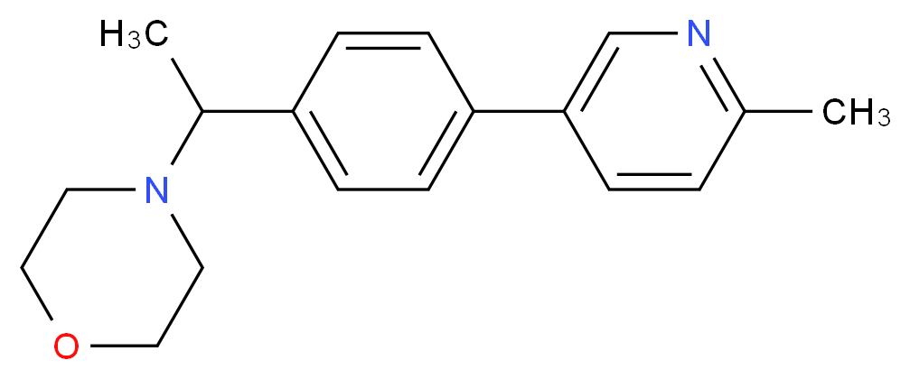 4-{1-[4-(6-methylpyridin-3-yl)phenyl]ethyl}morpholine_Molecular_structure_CAS_)