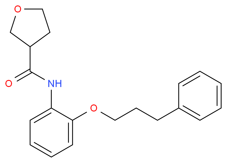 N-[2-(3-phenylpropoxy)phenyl]tetrahydrofuran-3-carboxamide_Molecular_structure_CAS_)