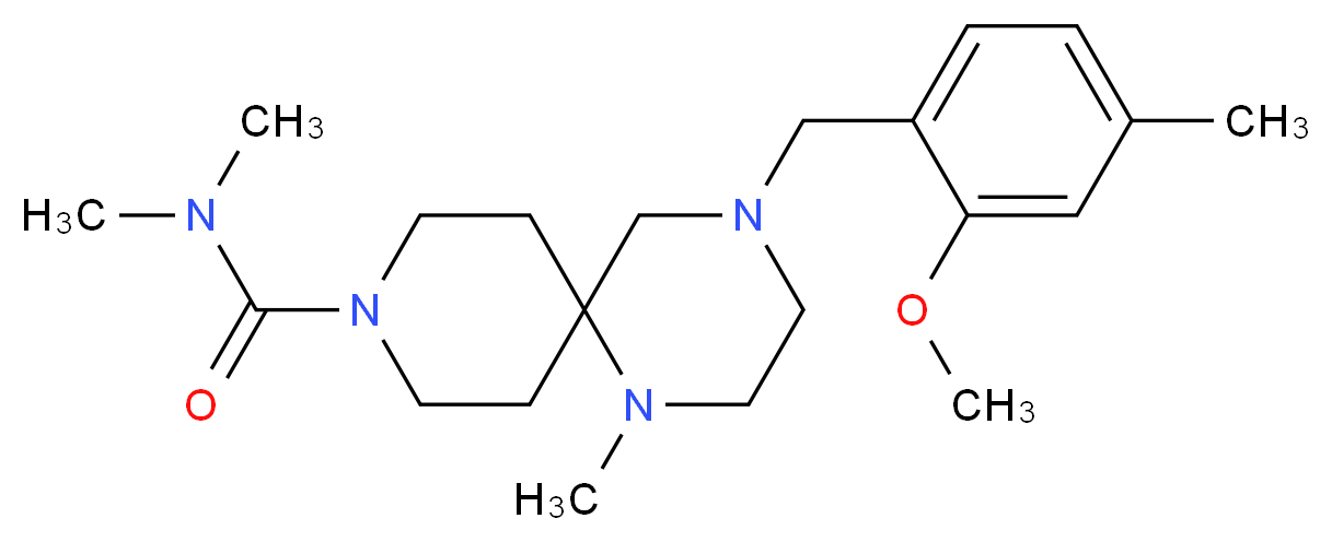 4-(2-methoxy-4-methylbenzyl)-N,N,1-trimethyl-1,4,9-triazaspiro[5.5]undecane-9-carboxamide_Molecular_structure_CAS_)