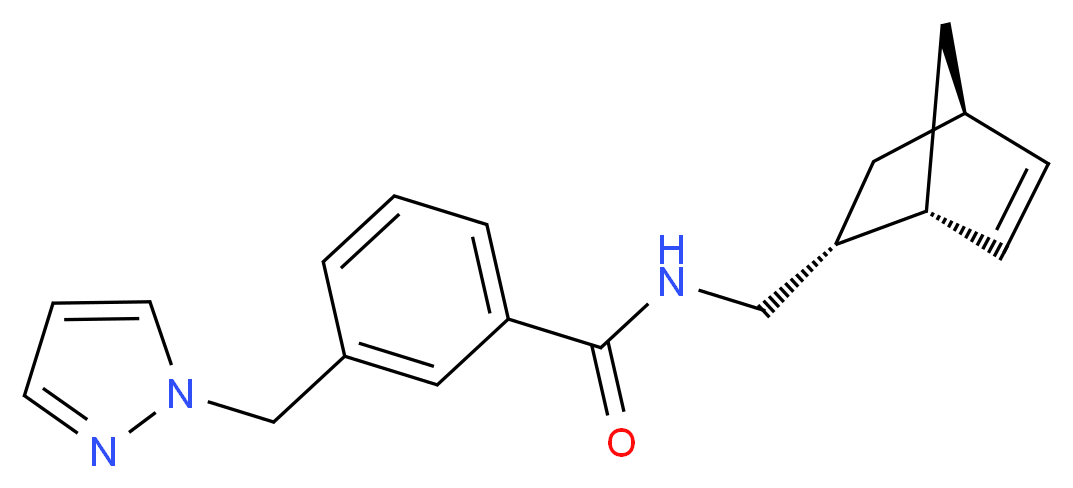 N-[(1R*,2R*,4R*)-bicyclo[2.2.1]hept-5-en-2-ylmethyl]-3-(1H-pyrazol-1-ylmethyl)benzamide_Molecular_structure_CAS_)
