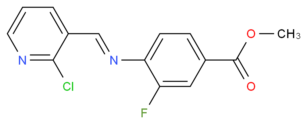 Methyl 4-[(E)-[(2-chloropyridin-3-yl)methylidene]-amino]-3-fluorobenzoate_Molecular_structure_CAS_)