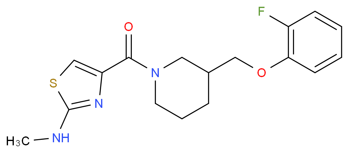 4-({3-[(2-fluorophenoxy)methyl]-1-piperidinyl}carbonyl)-N-methyl-1,3-thiazol-2-amine_Molecular_structure_CAS_)