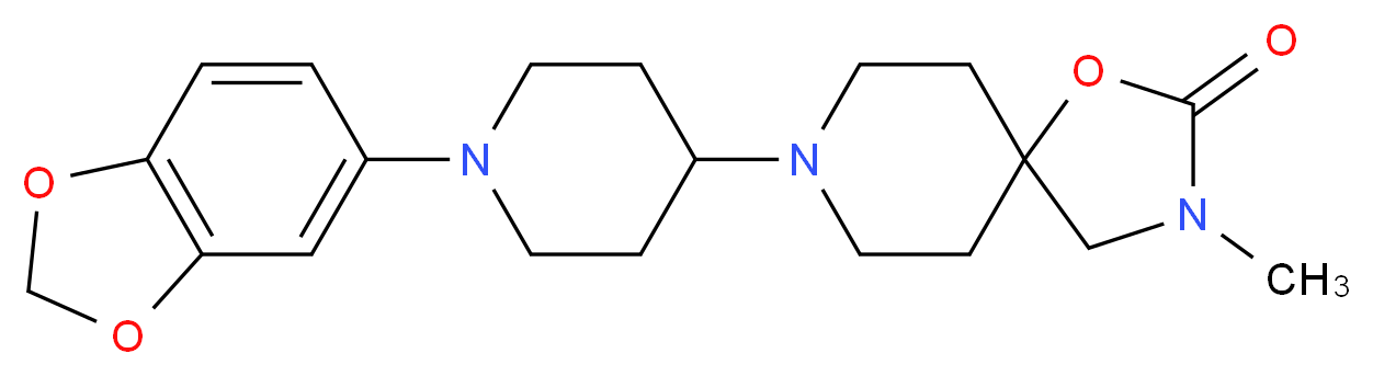 8-[1-(1,3-benzodioxol-5-yl)piperidin-4-yl]-3-methyl-1-oxa-3,8-diazaspiro[4.5]decan-2-one_Molecular_structure_CAS_)