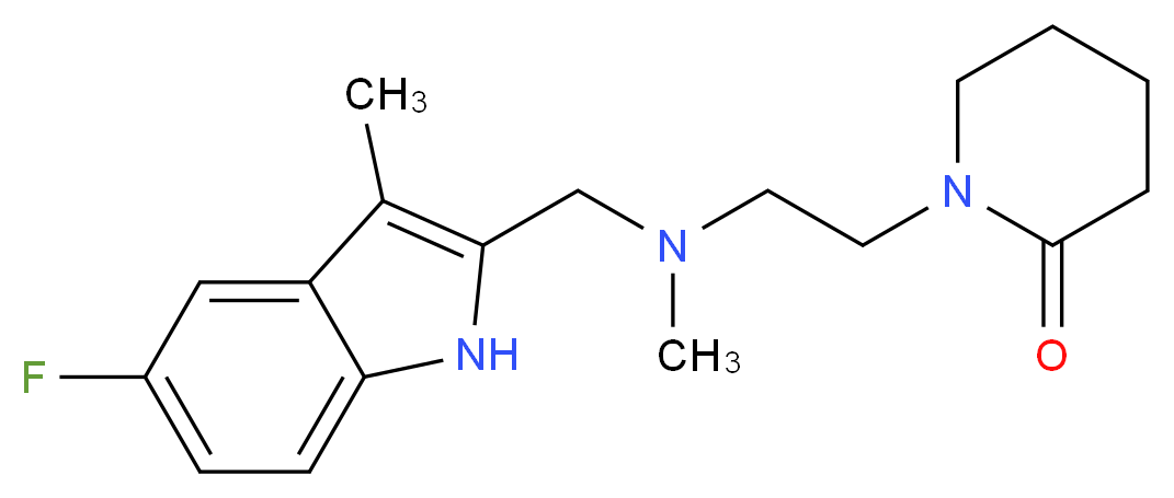 1-{2-[[(5-fluoro-3-methyl-1H-indol-2-yl)methyl](methyl)amino]ethyl}piperidin-2-one_Molecular_structure_CAS_)