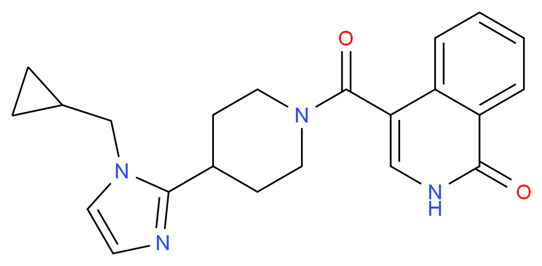 4-({4-[1-(cyclopropylmethyl)-1H-imidazol-2-yl]piperidin-1-yl}carbonyl)isoquinolin-1(2H)-one_Molecular_structure_CAS_)