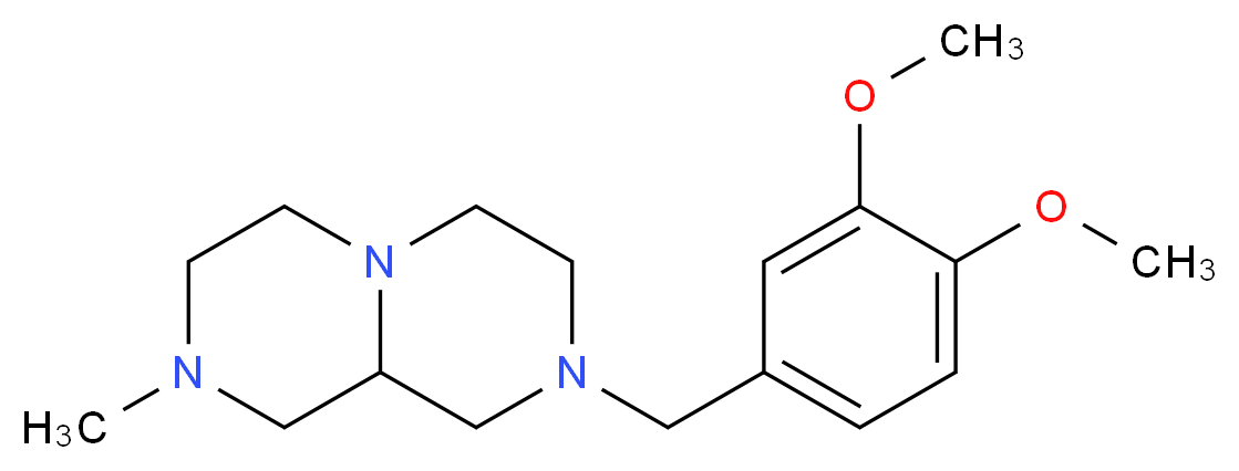 2-(3,4-dimethoxybenzyl)-8-methyloctahydro-2H-pyrazino[1,2-a]pyrazine_Molecular_structure_CAS_)