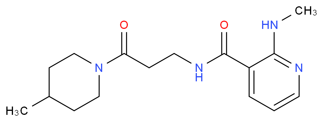 2-(methylamino)-N-[3-(4-methylpiperidin-1-yl)-3-oxopropyl]nicotinamide (non-preferred name)_Molecular_structure_CAS_)