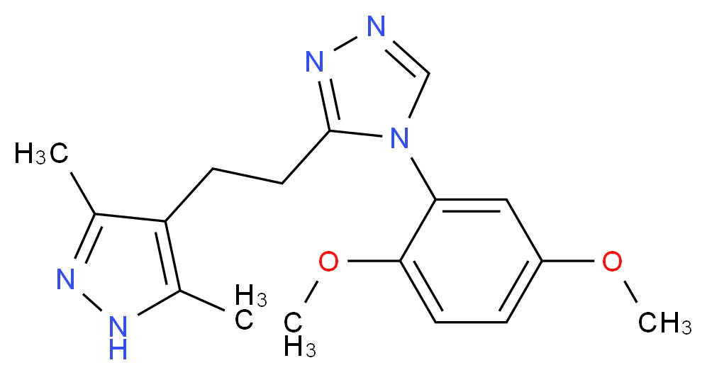 4-(2,5-dimethoxyphenyl)-3-[2-(3,5-dimethyl-1H-pyrazol-4-yl)ethyl]-4H-1,2,4-triazole_Molecular_structure_CAS_)