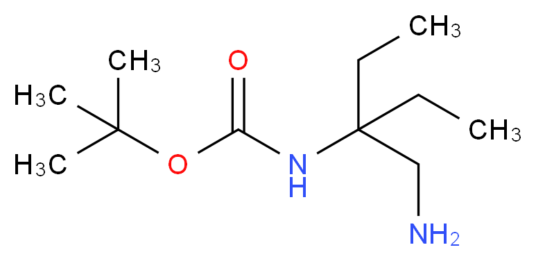 tert-butyl N-[3-(aminomethyl)pentan-3-yl]carbamate_Molecular_structure_CAS_)