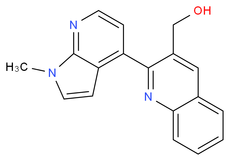 [2-(1-methyl-1H-pyrrolo[2,3-b]pyridin-4-yl)-3-quinolinyl]methanol_Molecular_structure_CAS_)