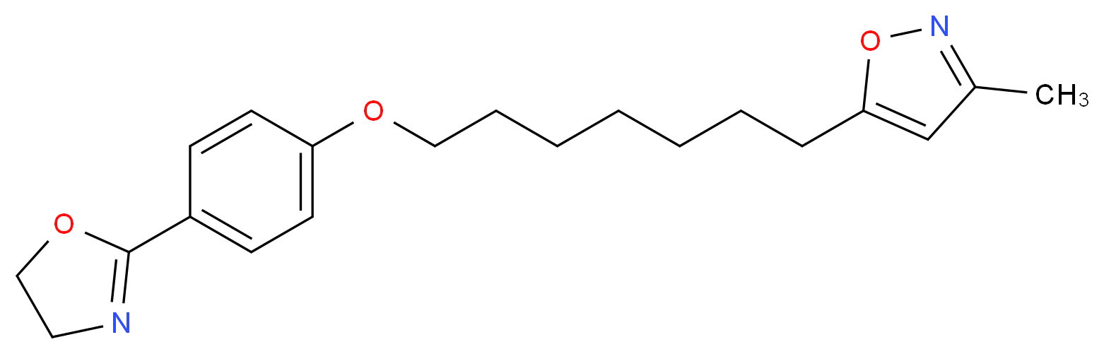 5-(7-(4-(4,5-DIHYDRO-2-OXAZOLYL)PHENOXY)HEPTYL)-3-METHYL ISOXAZOLE_Molecular_structure_CAS_)