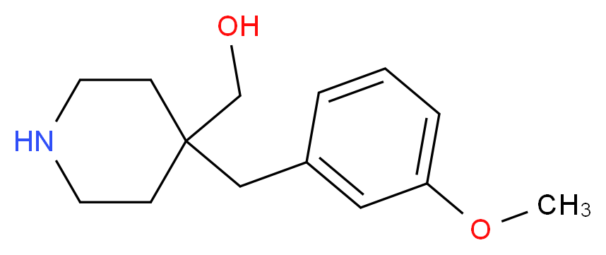 [4-(3-methoxybenzyl)piperidin-4-yl]methanol_Molecular_structure_CAS_)