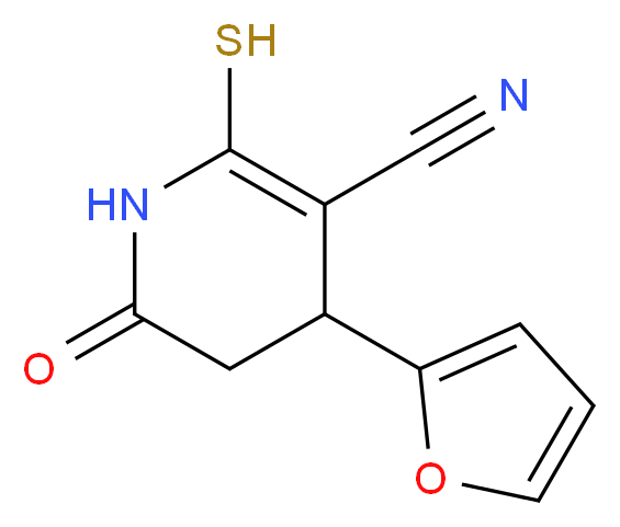 4-(2-furyl)-2-mercapto-6-oxo-1,4,5,6-tetrahydropyridine-3-carbonitrile_Molecular_structure_CAS_)