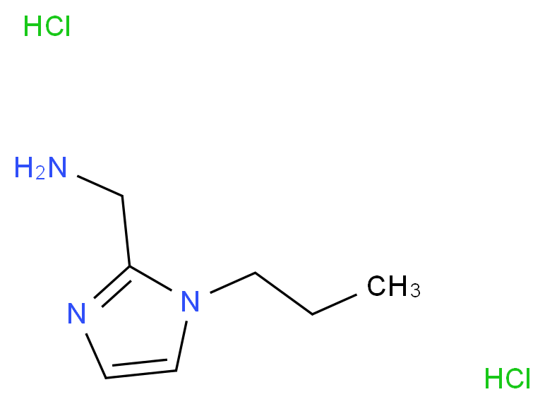 [(1-Propyl-1H-imidazol-2-yl)methyl]amine dihydrochloride_Molecular_structure_CAS_886498-05-1)