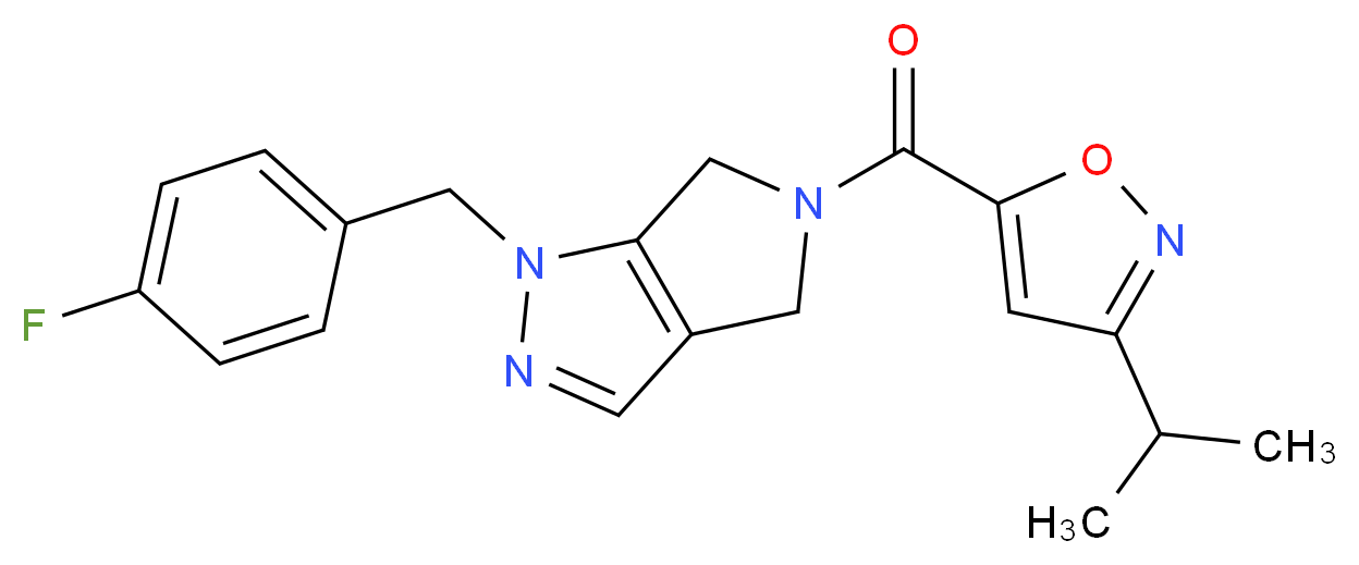 1-(4-fluorobenzyl)-5-[(3-isopropylisoxazol-5-yl)carbonyl]-1,4,5,6-tetrahydropyrrolo[3,4-c]pyrazole_Molecular_structure_CAS_)