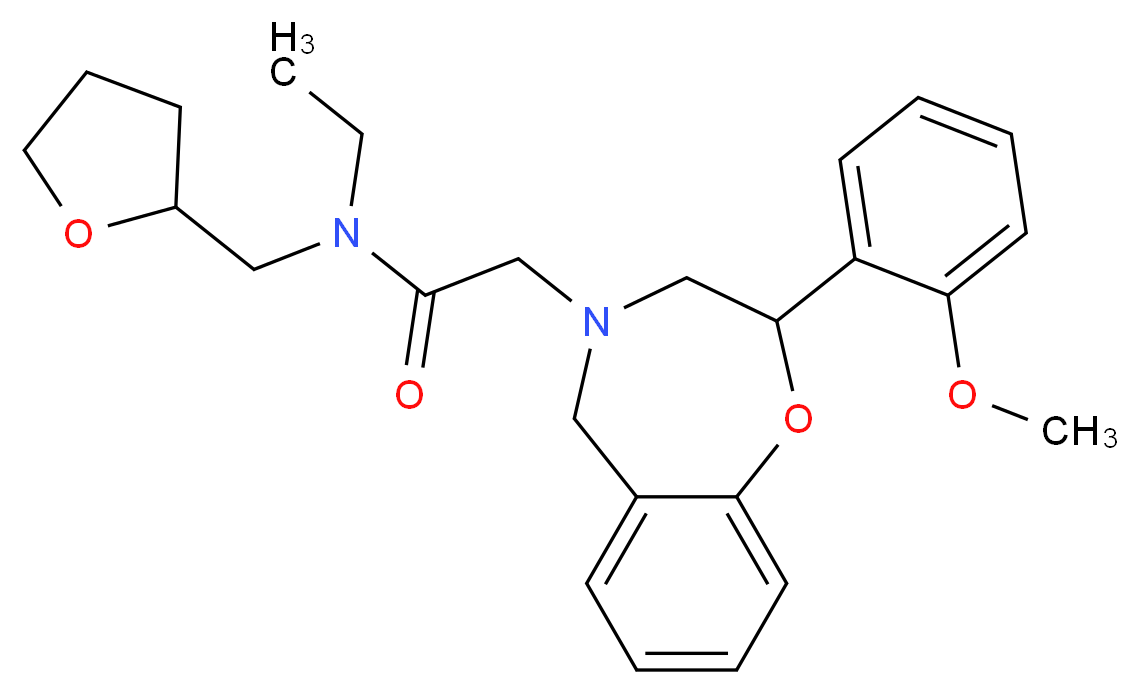 N-ethyl-2-[2-(2-methoxyphenyl)-2,3-dihydro-1,4-benzoxazepin-4(5H)-yl]-N-(tetrahydro-2-furanylmethyl)acetamide_Molecular_structure_CAS_)