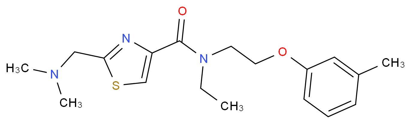 2-[(dimethylamino)methyl]-N-ethyl-N-[2-(3-methylphenoxy)ethyl]-1,3-thiazole-4-carboxamide_Molecular_structure_CAS_)
