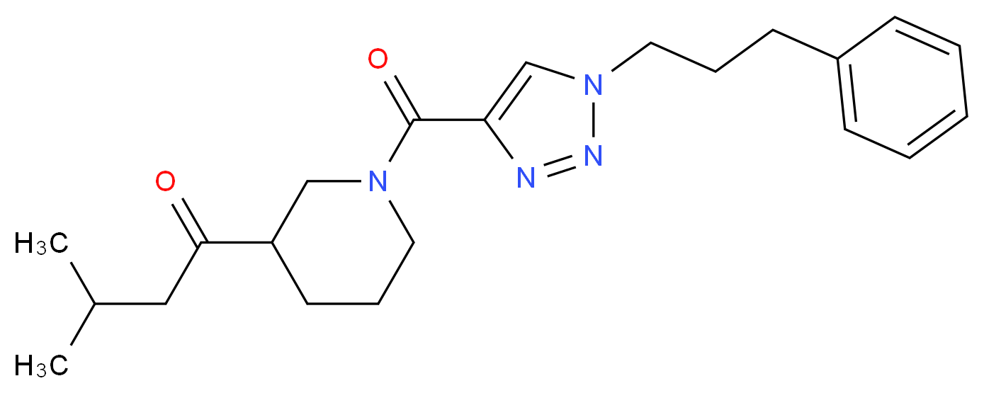 3-methyl-1-(1-{[1-(3-phenylpropyl)-1H-1,2,3-triazol-4-yl]carbonyl}-3-piperidinyl)-1-butanone_Molecular_structure_CAS_)
