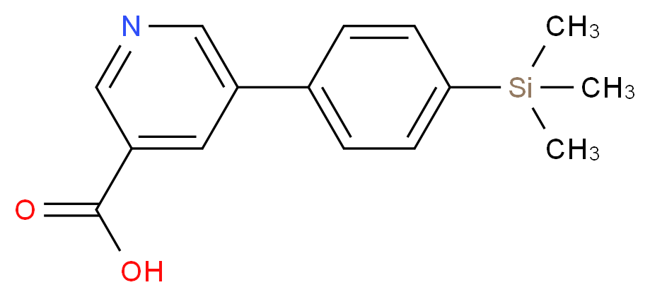 5-[4-(TRIMETHYLSILYL)PHENYL]PYRIDINE-3-CARBOXYLIC ACID_Molecular_structure_CAS_)