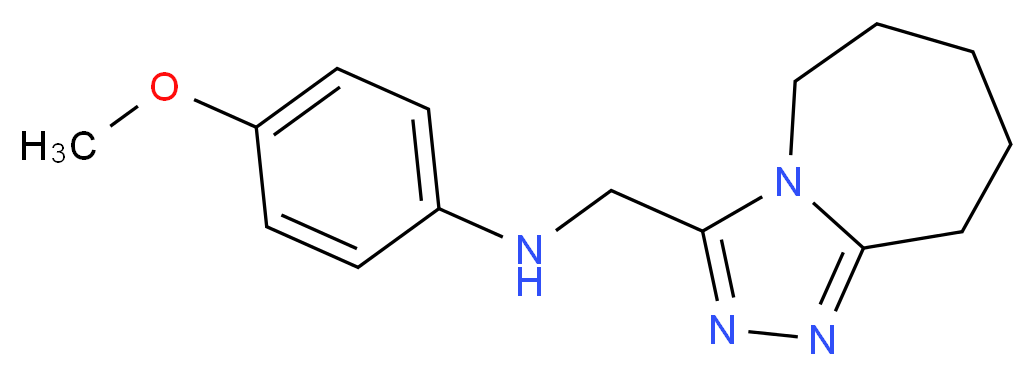 (4-Methoxy-phenyl)-(6,7,8,9-tetrahydro-5H-[1,2,4]triazolo[4,3-a]azepin-3-ylmethyl)-amine_Molecular_structure_CAS_)