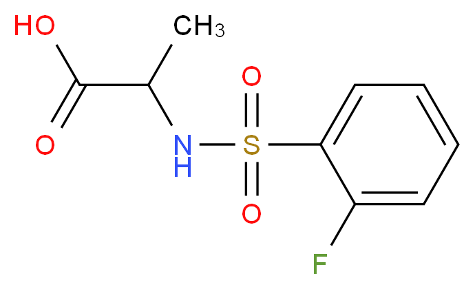 (2S)-2-{[(2-fluorophenyl)sulfonyl]amino}propanoic acid_Molecular_structure_CAS_)