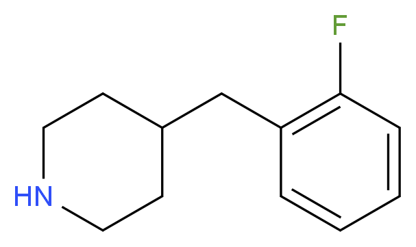 4-[(2-fluorophenyl)methyl]piperidine_Molecular_structure_CAS_)