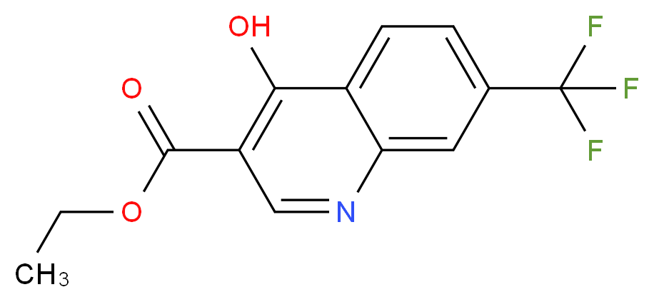 Ethyl 4-hydroxy-7-(trifluoromethyl)quinoline-3-carboxylate 97%_Molecular_structure_CAS_)