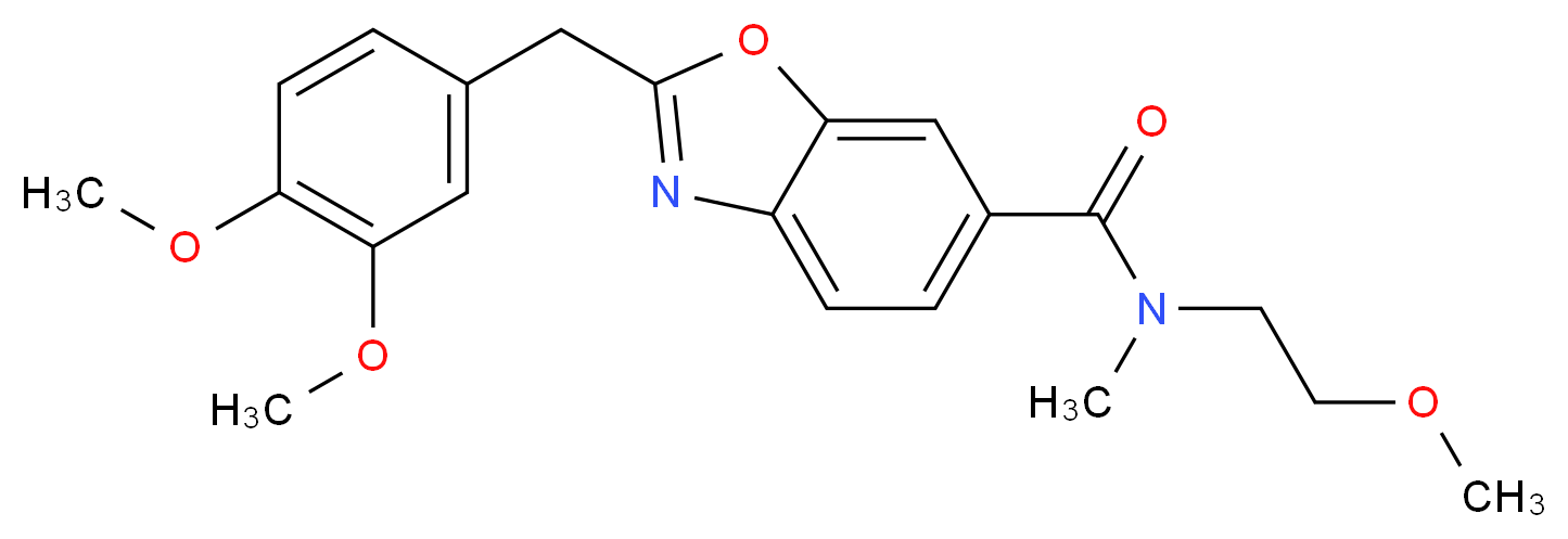 2-(3,4-dimethoxybenzyl)-N-(2-methoxyethyl)-N-methyl-1,3-benzoxazole-6-carboxamide_Molecular_structure_CAS_)