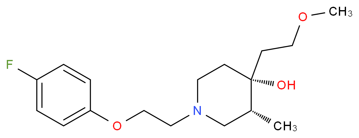 (3R*,4R*)-1-[2-(4-fluorophenoxy)ethyl]-4-(2-methoxyethyl)-3-methyl-4-piperidinol_Molecular_structure_CAS_)