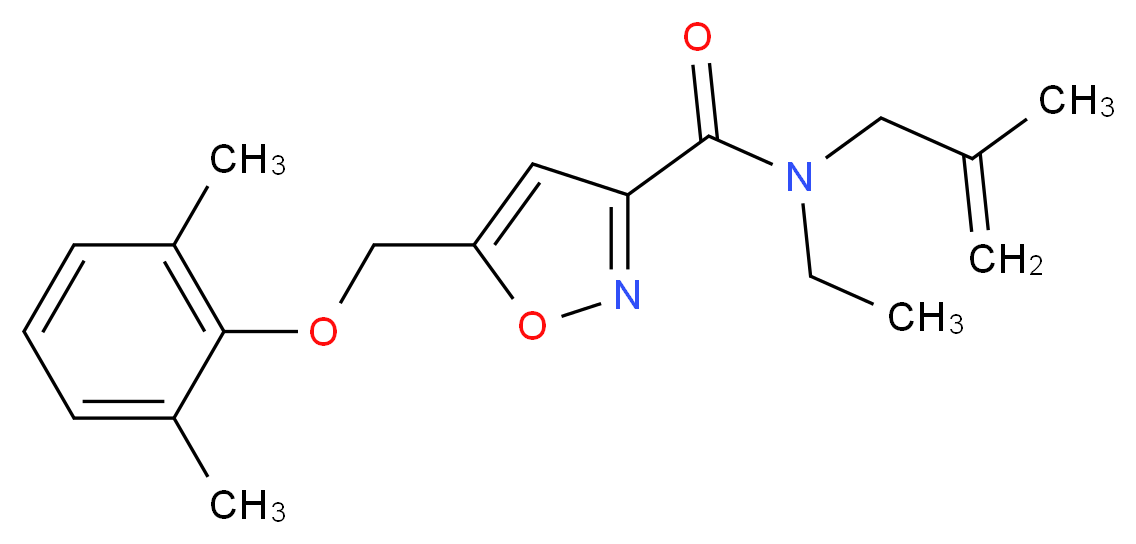 5-[(2,6-dimethylphenoxy)methyl]-N-ethyl-N-(2-methyl-2-propen-1-yl)-3-isoxazolecarboxamide_Molecular_structure_CAS_)