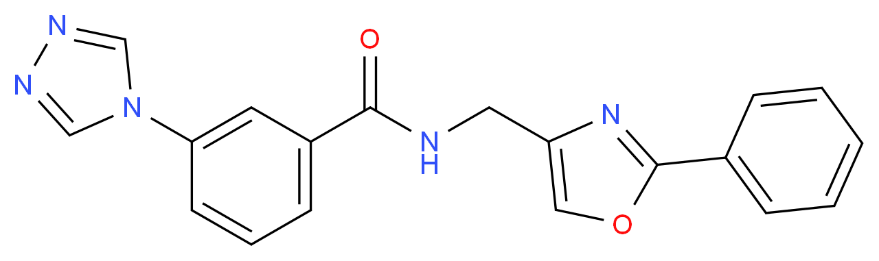 N-[(2-phenyl-1,3-oxazol-4-yl)methyl]-3-(4H-1,2,4-triazol-4-yl)benzamide_Molecular_structure_CAS_)