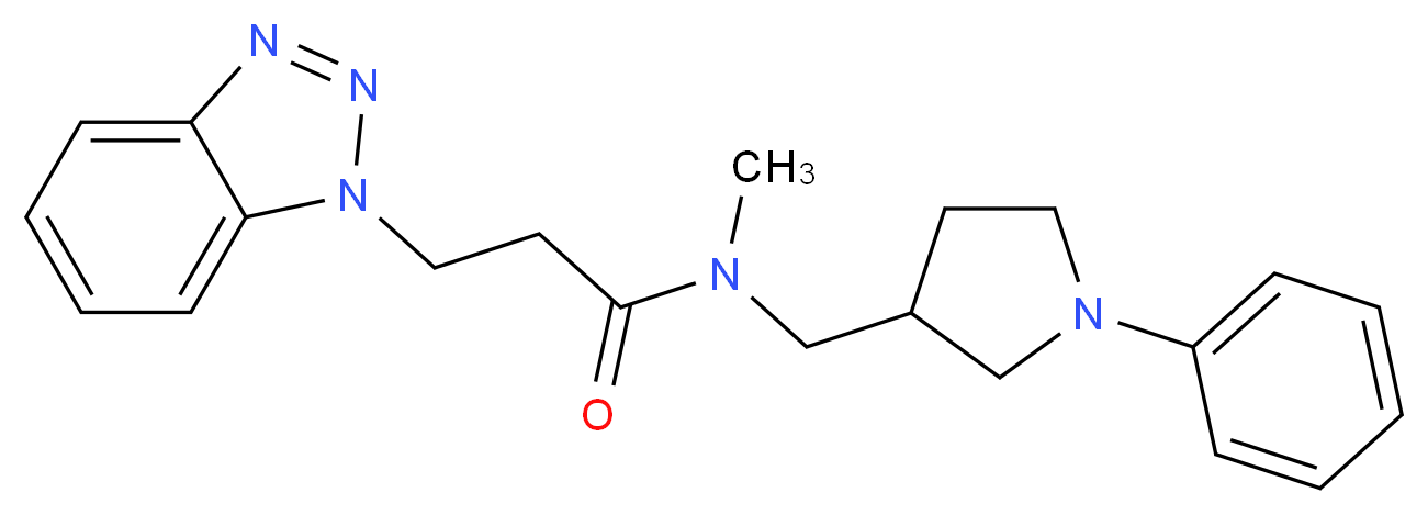 3-(1H-1,2,3-benzotriazol-1-yl)-N-methyl-N-[(1-phenyl-3-pyrrolidinyl)methyl]propanamide_Molecular_structure_CAS_)