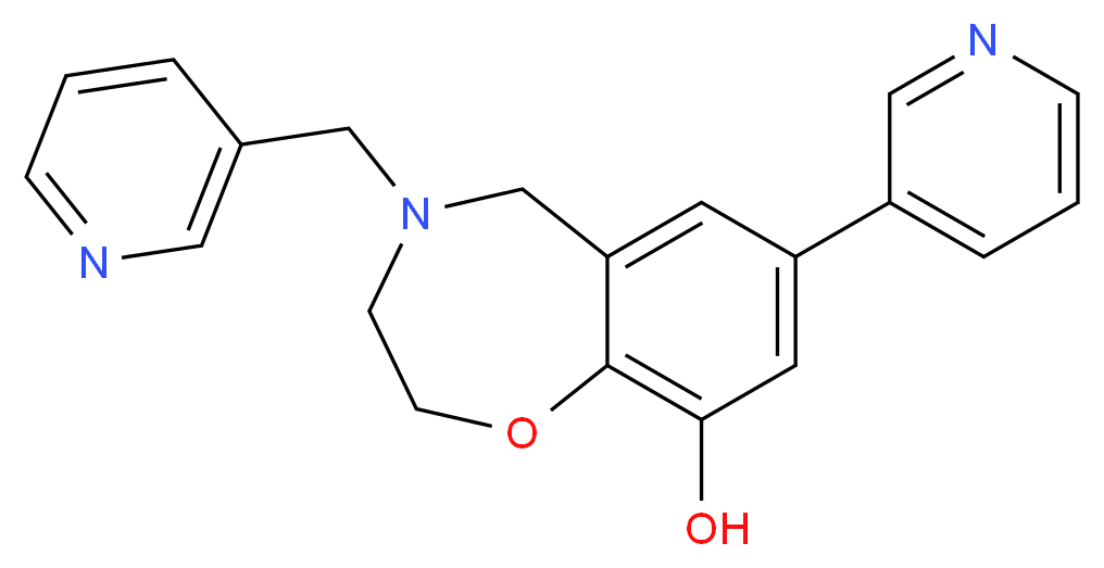 7-pyridin-3-yl-4-(pyridin-3-ylmethyl)-2,3,4,5-tetrahydro-1,4-benzoxazepin-9-ol_Molecular_structure_CAS_)