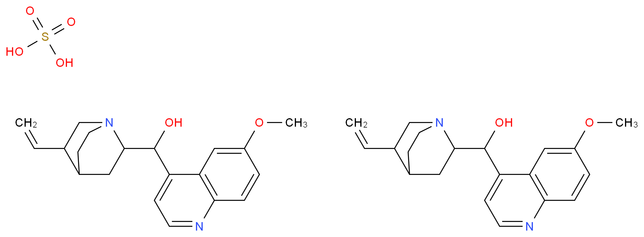 QUINIDINE SULFATE_Molecular_structure_CAS_6591-63-5)