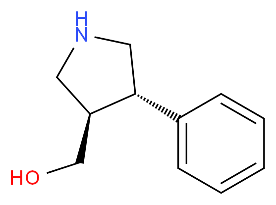 ((3R,4S)-4-phenylpyrrolidin-3-yl)methanol_Molecular_structure_CAS_848307-24-4)
