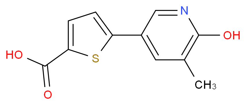 5-(6-Hydroxy-5-methylpyridin-3-yl)thiophene-2-carboxylic acid_Molecular_structure_CAS_)