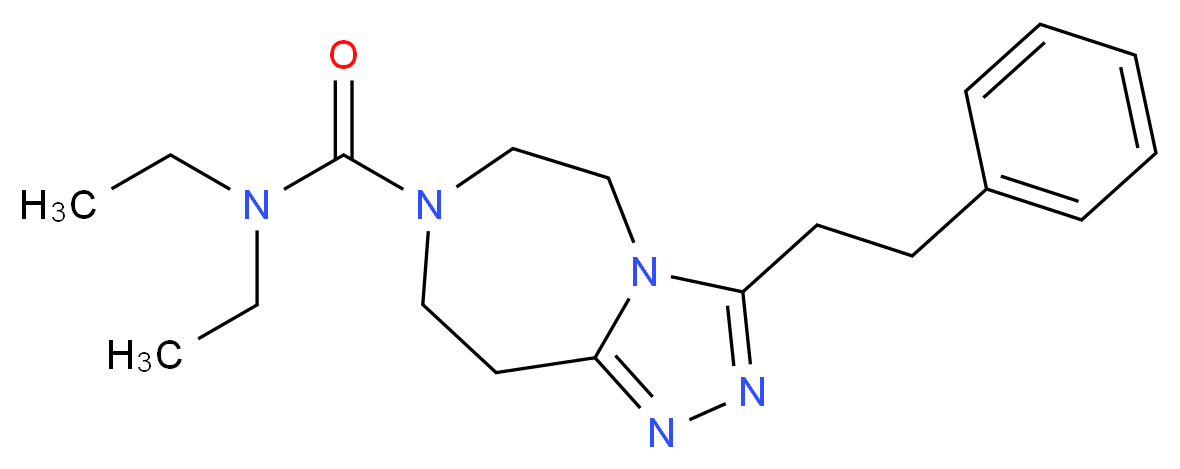 N,N-diethyl-3-(2-phenylethyl)-5,6,8,9-tetrahydro-7H-[1,2,4]triazolo[4,3-d][1,4]diazepine-7-carboxamide_Molecular_structure_CAS_)