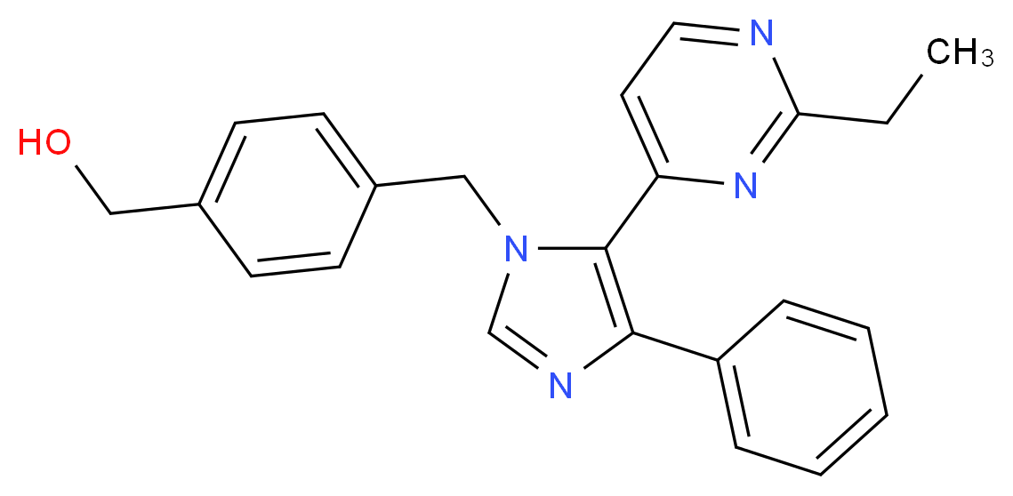 (4-{[5-(2-ethylpyrimidin-4-yl)-4-phenyl-1H-imidazol-1-yl]methyl}phenyl)methanol_Molecular_structure_CAS_)