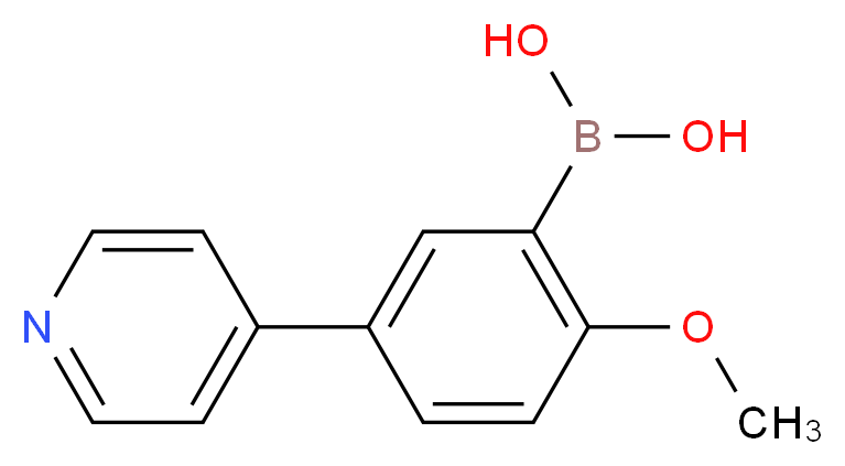 2-METHOXY-5-(PYRIDINE-4-YL)PHENYLBORONIC ACID_Molecular_structure_CAS_196861-33-3)