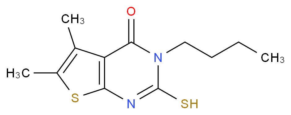 3-Butyl-2-mercapto-5,6-dimethyl-3H-thieno[2,3-d]pyrimidin-4-one_Molecular_structure_CAS_59898-61-2)