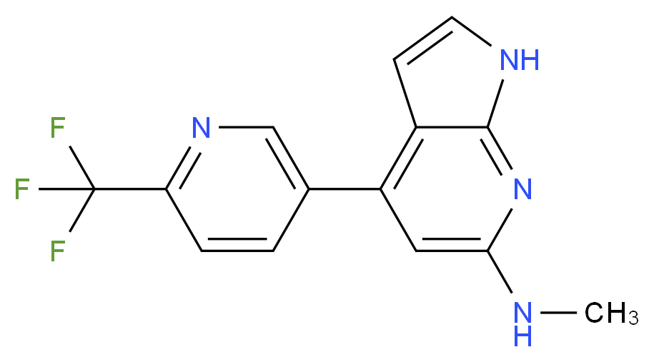 N-methyl-4-[6-(trifluoromethyl)pyridin-3-yl]-1H-pyrrolo[2,3-b]pyridin-6-amine_Molecular_structure_CAS_)
