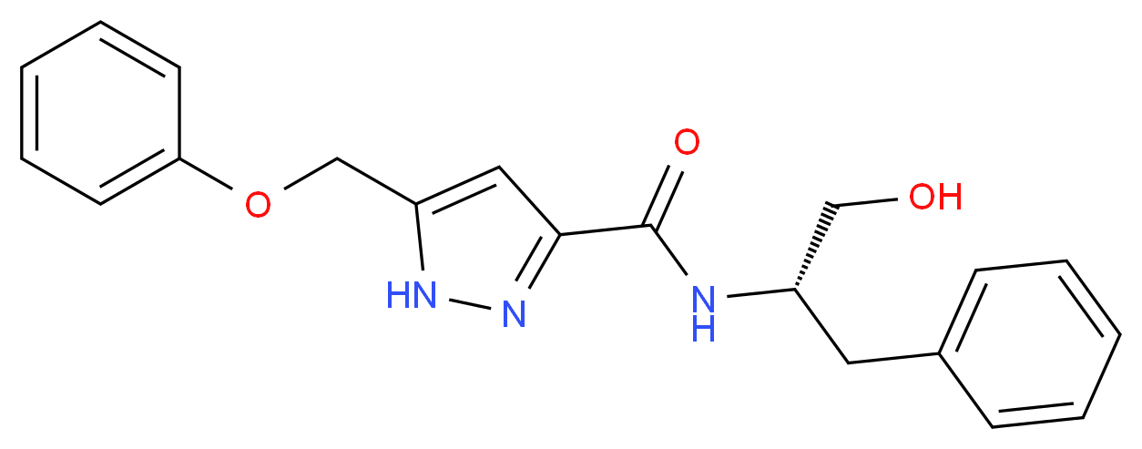N-[(1S)-1-benzyl-2-hydroxyethyl]-5-(phenoxymethyl)-1H-pyrazole-3-carboxamide_Molecular_structure_CAS_)
