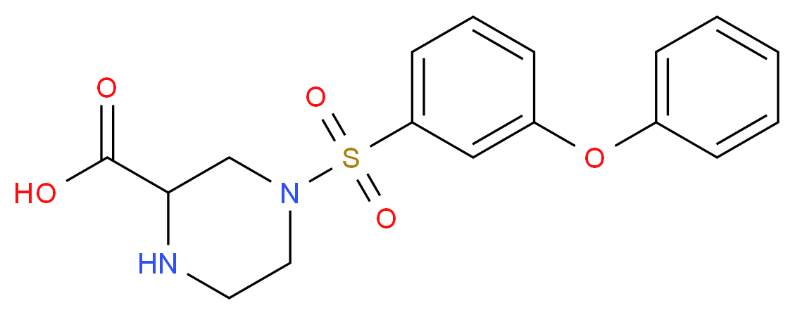 4-[(3-phenoxyphenyl)sulfonyl]piperazine-2-carboxylic acid_Molecular_structure_CAS_)