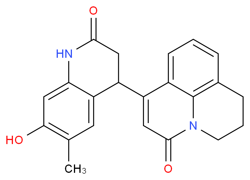 7-(7-hydroxy-6-methyl-2-oxo-1,2,3,4-tetrahydroquinolin-4-yl)-2,3-dihydro-1H,5H-pyrido[3,2,1-ij]quinolin-5-one_Molecular_structure_CAS_)