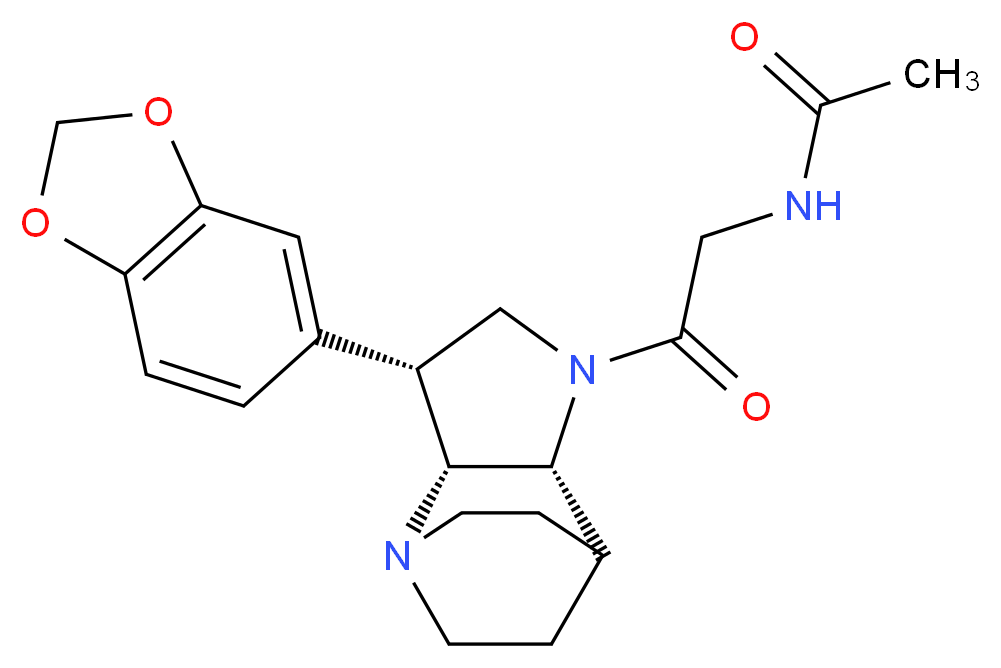 N-{2-[(3R*,3aR*,7aR*)-3-(1,3-benzodioxol-5-yl)hexahydro-4,7-ethanopyrrolo[3,2-b]pyridin-1(2H)-yl]-2-oxoethyl}acetamide_Molecular_structure_CAS_)
